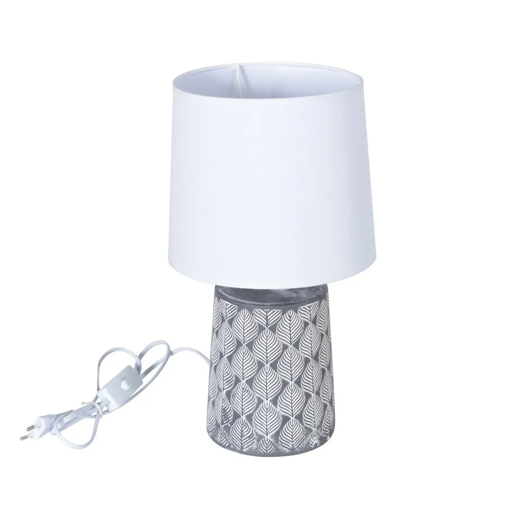 Lampe de bureau base céramique et abat-jour chic pour intérieur rétro - 3