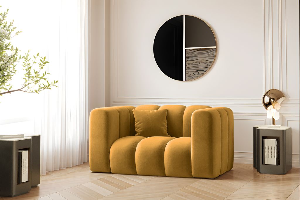 Kaiser Möbel Sessel, Sofa Grand modular stoff Salvador Gelb