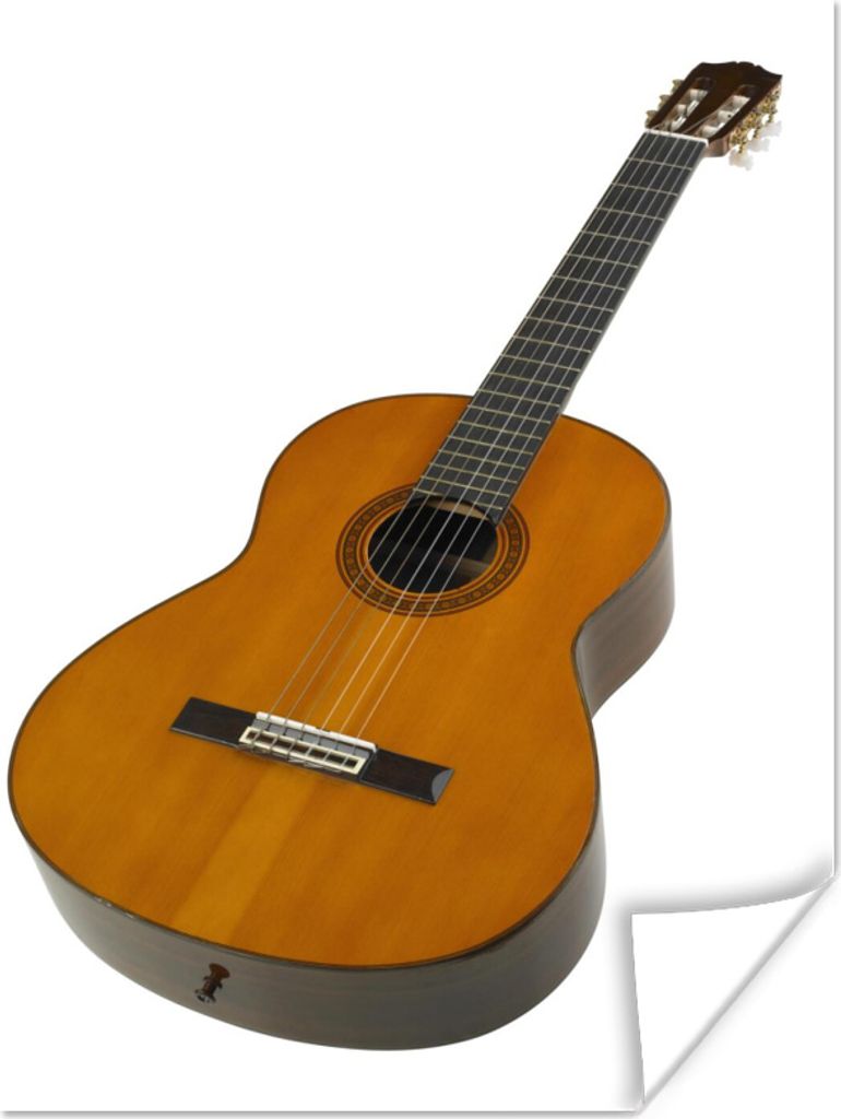 MuchoWow Poster Nahaufnahme einer akustischen Gitarre 30x40 cm - Wandplakat - Poster Kinderzimmer