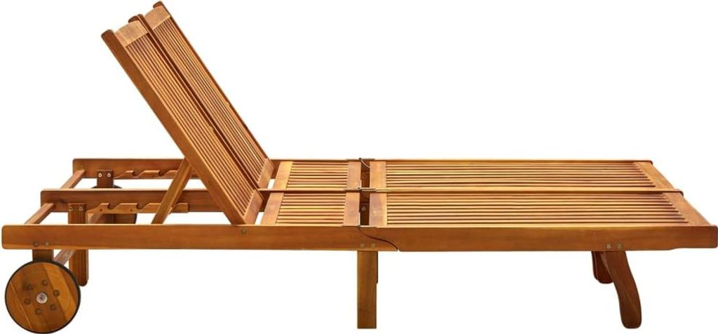 vidaXL 2-Personen-Sonnenliege mit Auflagen Akazie Massivholz