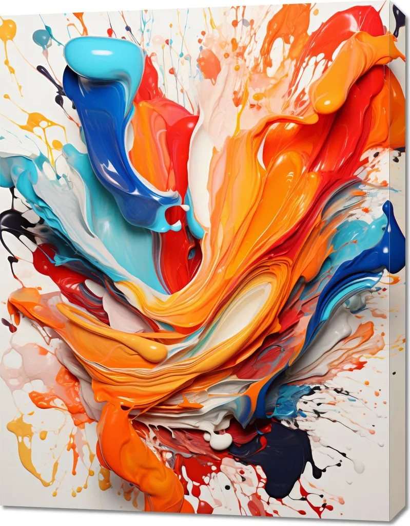 Offerta Quadro Onde Danzanti 70x90 cm - Tela Moderna Pronte Consegna