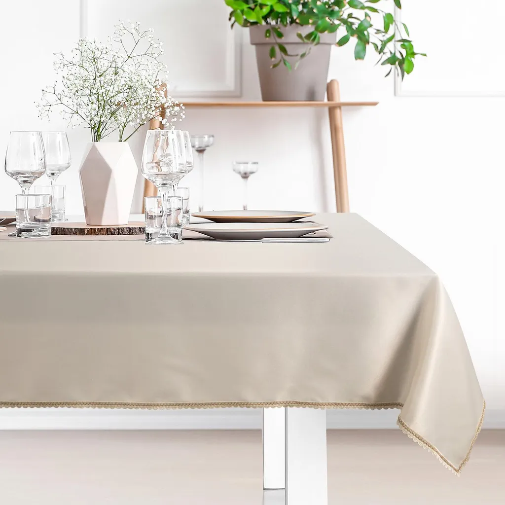 Kevin Textile Set Di 4 Tovagliette In Iuta E Lino – Resistenti Al Calore, Lavabili, 33x48 Cm, Beige Crema