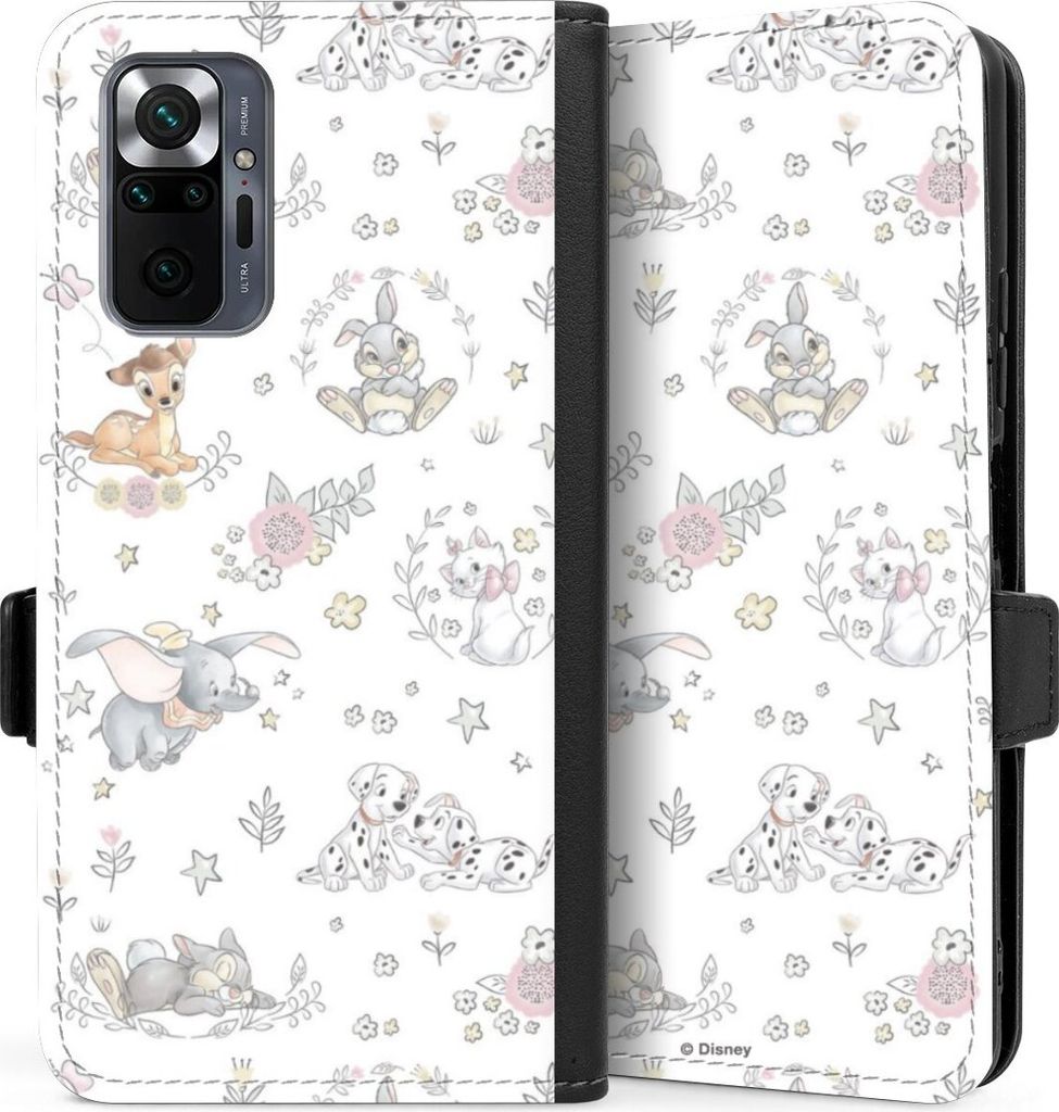 DeinDesign Klapphülle für Xiaomi Redmi Note 10 Pro Handytasche Lederhülle Tasche Bambi Disney Dumbo