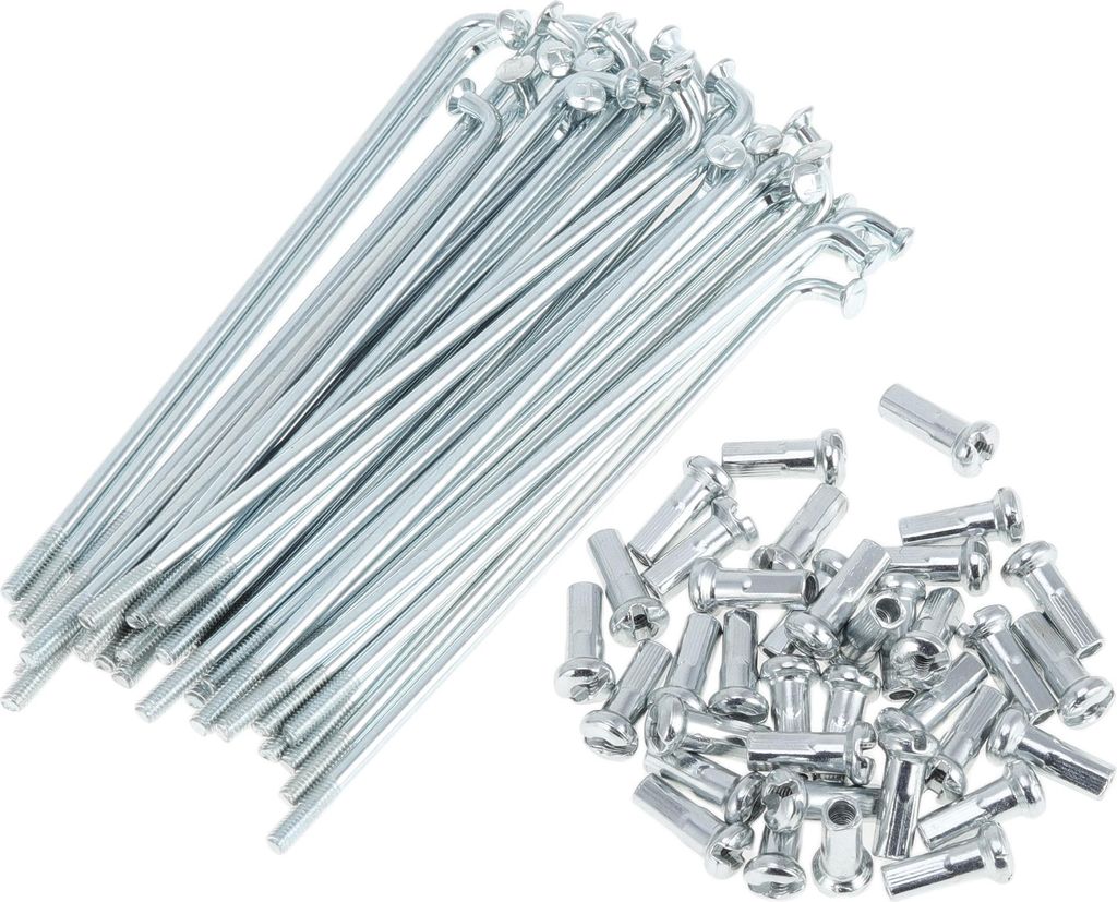 36 Set 13G Fahrradspeichen 82mm Fahrradrad Speichen Verzinkter Kohlenstoffstahl Silberton