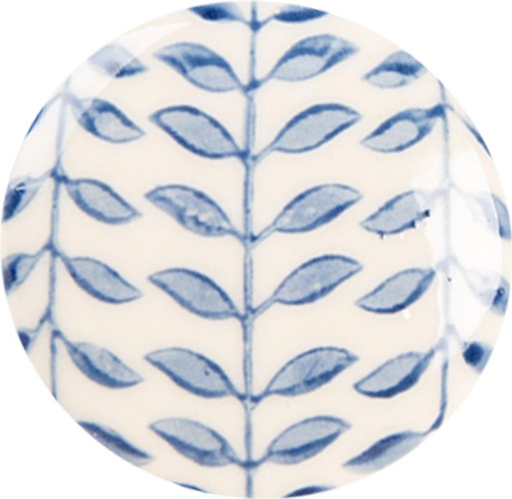 Clayre & Eef Türknauf Ø 4x3 cm Beige Blau Keramik