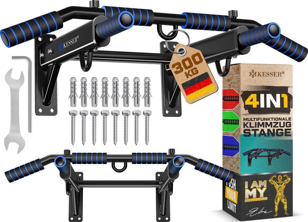 KESSER® 4in1 Klimmzugstange zur Wandmontage rutschfesten Produktbild 
