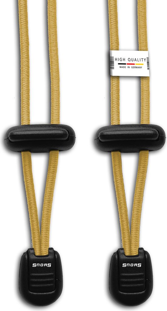SNORS Schnürsystem - SAND - 120cm - elastische Schnürsenkel Produktbild 