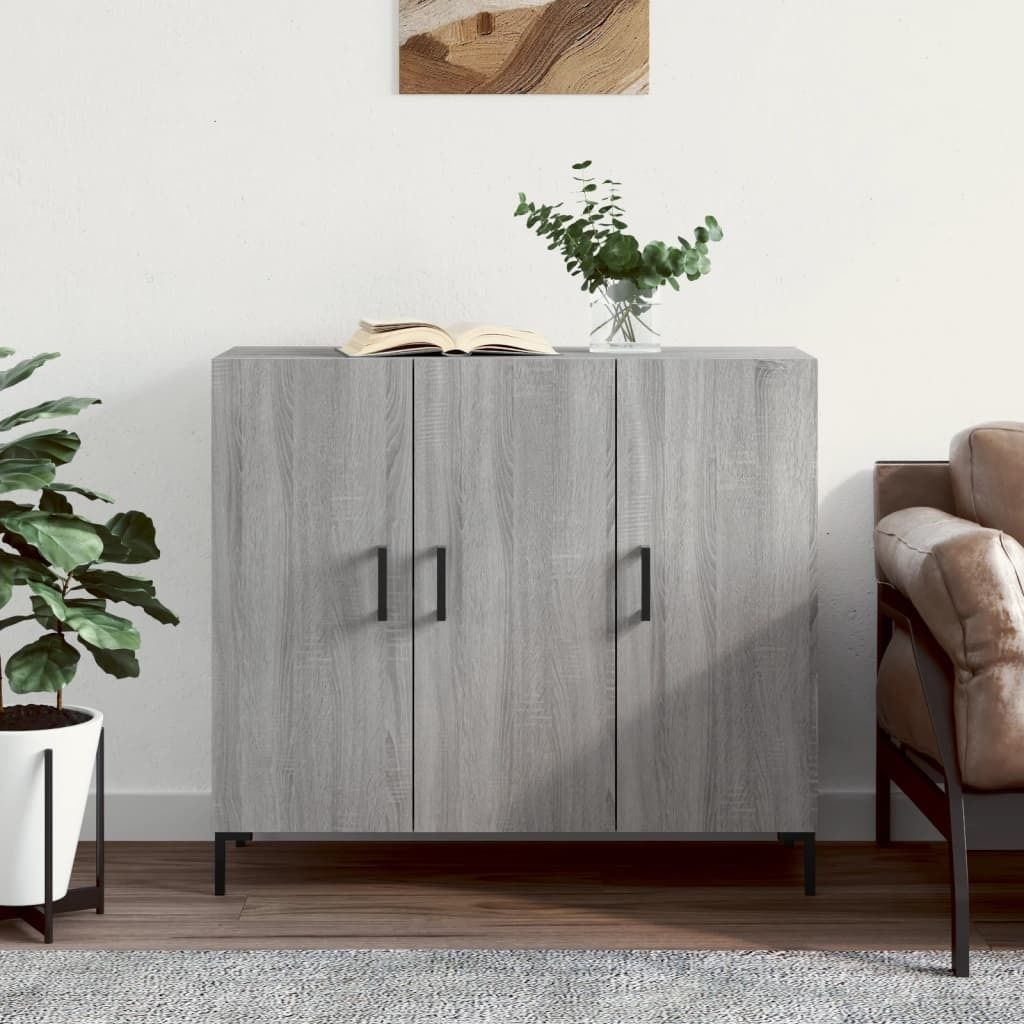 vidaXL Príborník Grey Sonoma 90x34x80 cm odvodený výrobok z Obrázok produktu 