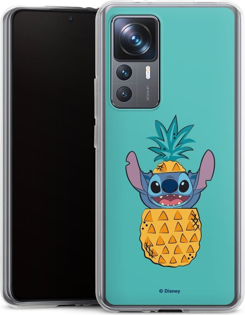 DeinDesign Handyhülle für Xiaomi 12T 5G Silikon Hülle Case Smartphone Schutzhülle Ananas Disney Lilo & Stitch