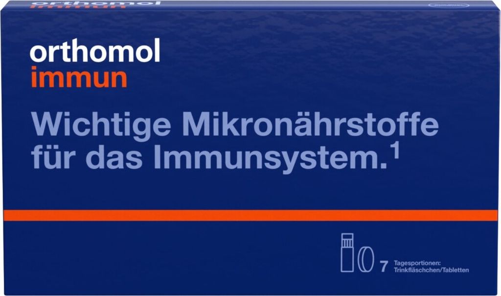 Orthomol Immun - Mikronährstoffe zur Unterstützung des Immunsystems - mit Vitamin C, Vitamin D und Zink - Trinkampullen/Tabletten, 7 St. Tagespor...