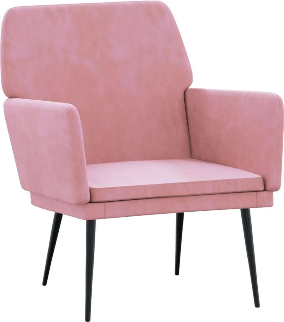 Sessel Rosa 62x79x79 cm Samt
