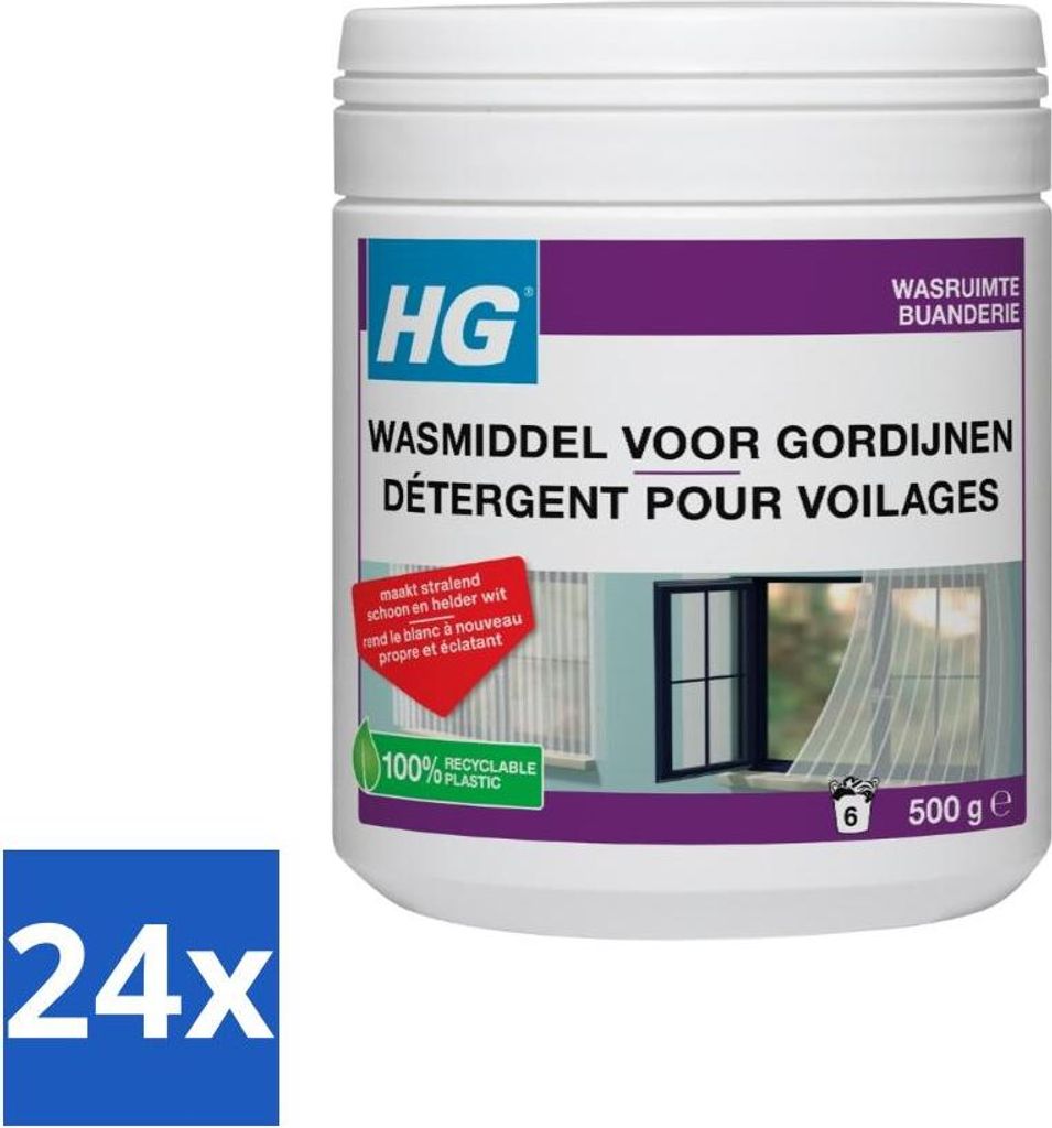 HG Waschmittel für Vorhänge 500 gr - Vorteilspack - 24 Stücke