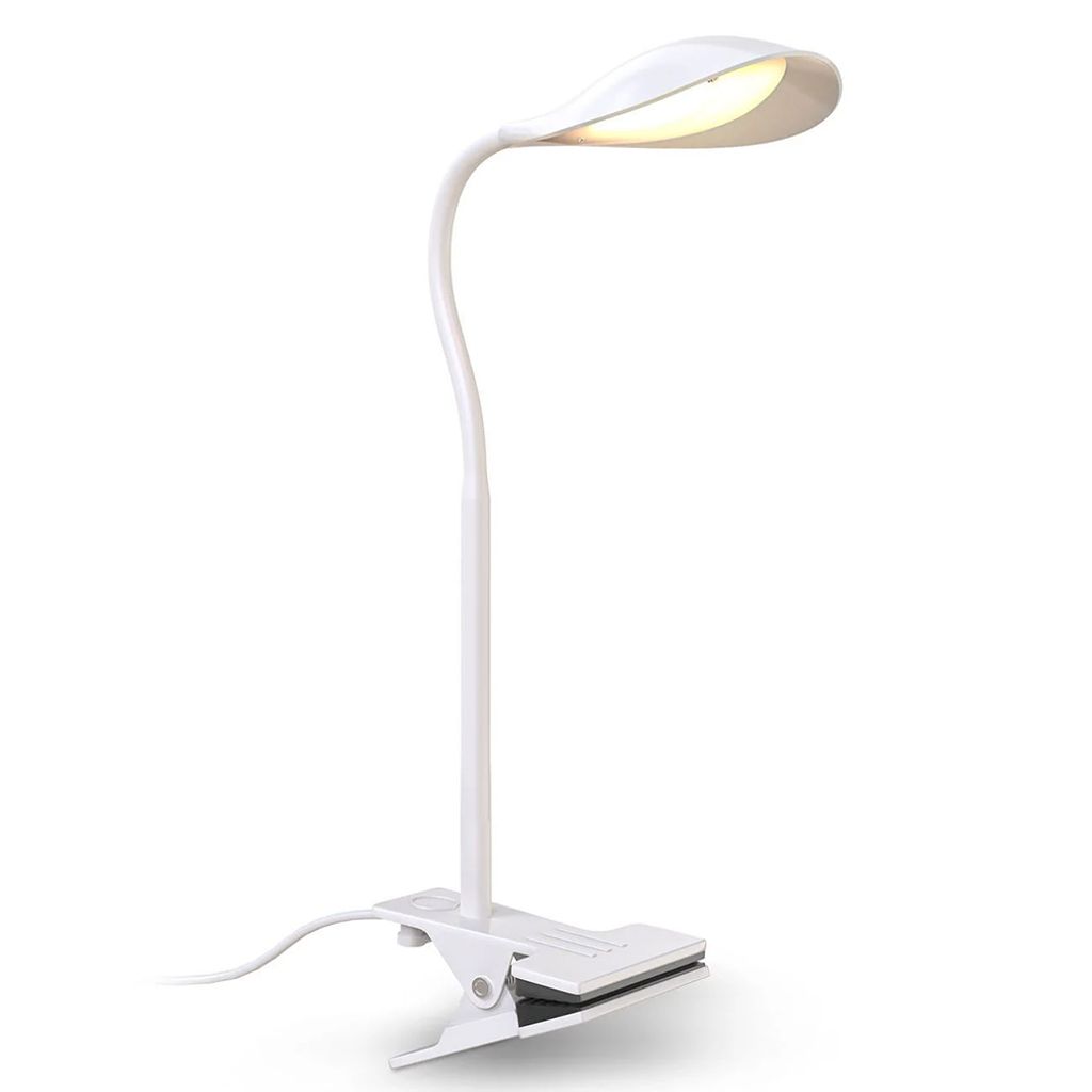 B.K.Licht LED Klemmleuchte Weiß 3,5W 350lm warmweiß 3000K Produktbild 