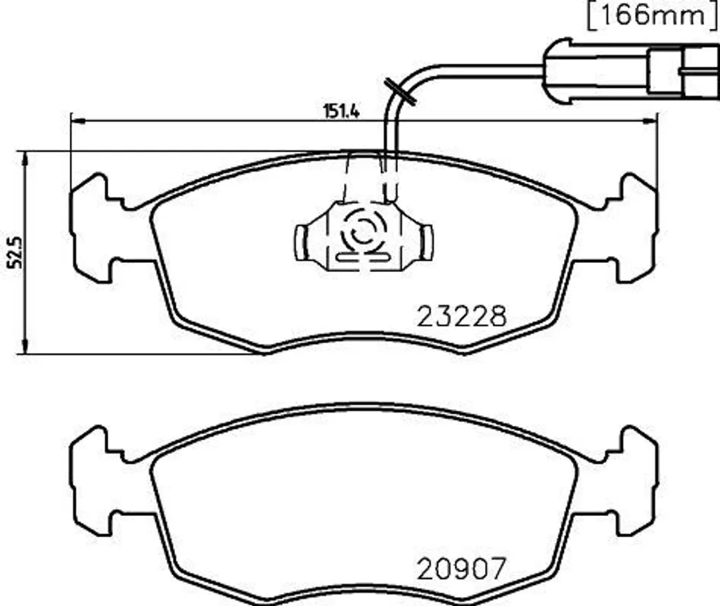 Plaquette de frein haute durabilité HELLA 8DB 355 008-521 Palio