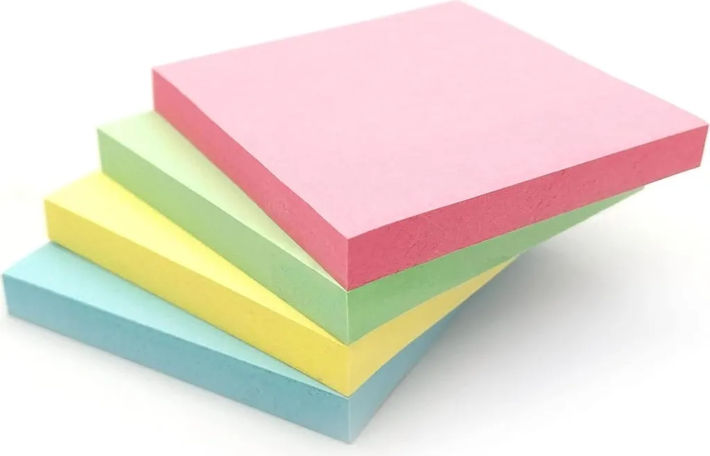 Notes autocollantes pastel 76x76 mm pour ne plus rien oublier au bureau