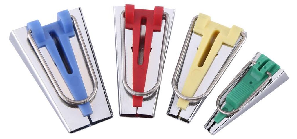 Schrägbandformer-Set, Positionierungsstift 6 mm, 12 mm, 18 mm, 25 mm, Stoffwerkzeug, Ahle, Quilter, Nähen, Quilten für Bastelarbeiten