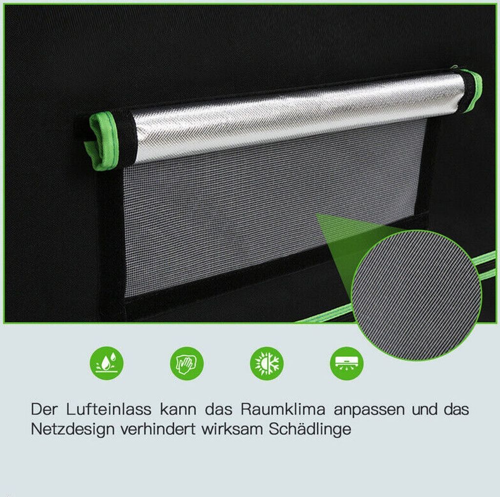 JUNG Gewächshaus Growbox Komplettset Anzuchtset + Zuchtzelt Produktbild 5