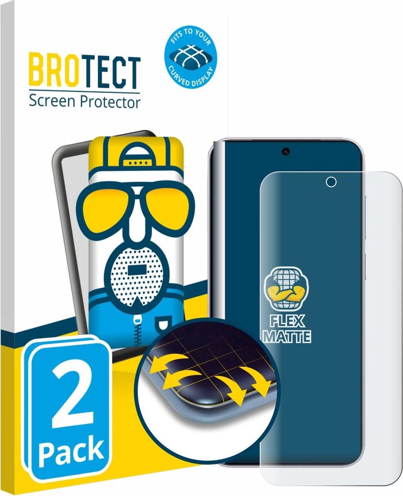 2x BROTECT Fullscreen Schutzfolie für Vivo X300 Pro Displayschutz Folie Fullcover Matt Entspiegelungsfolie