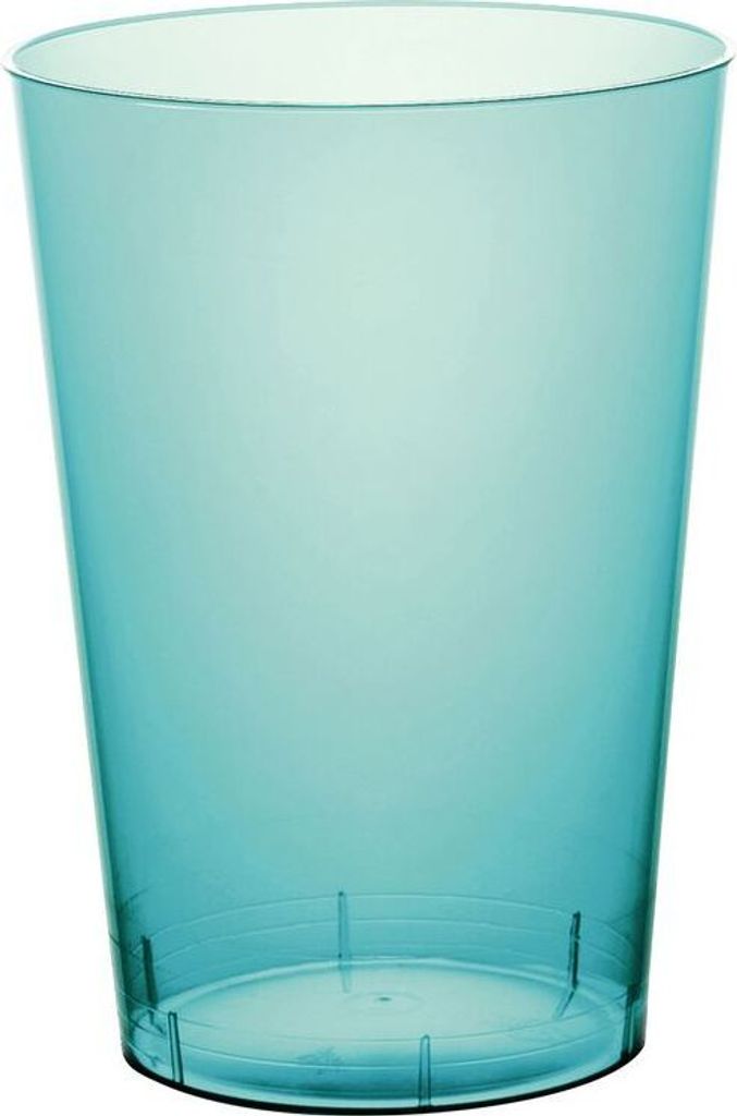 900 Mehrweg Becher türkis transparent Plastikbecher 230ml Wiederverwendbar bunt