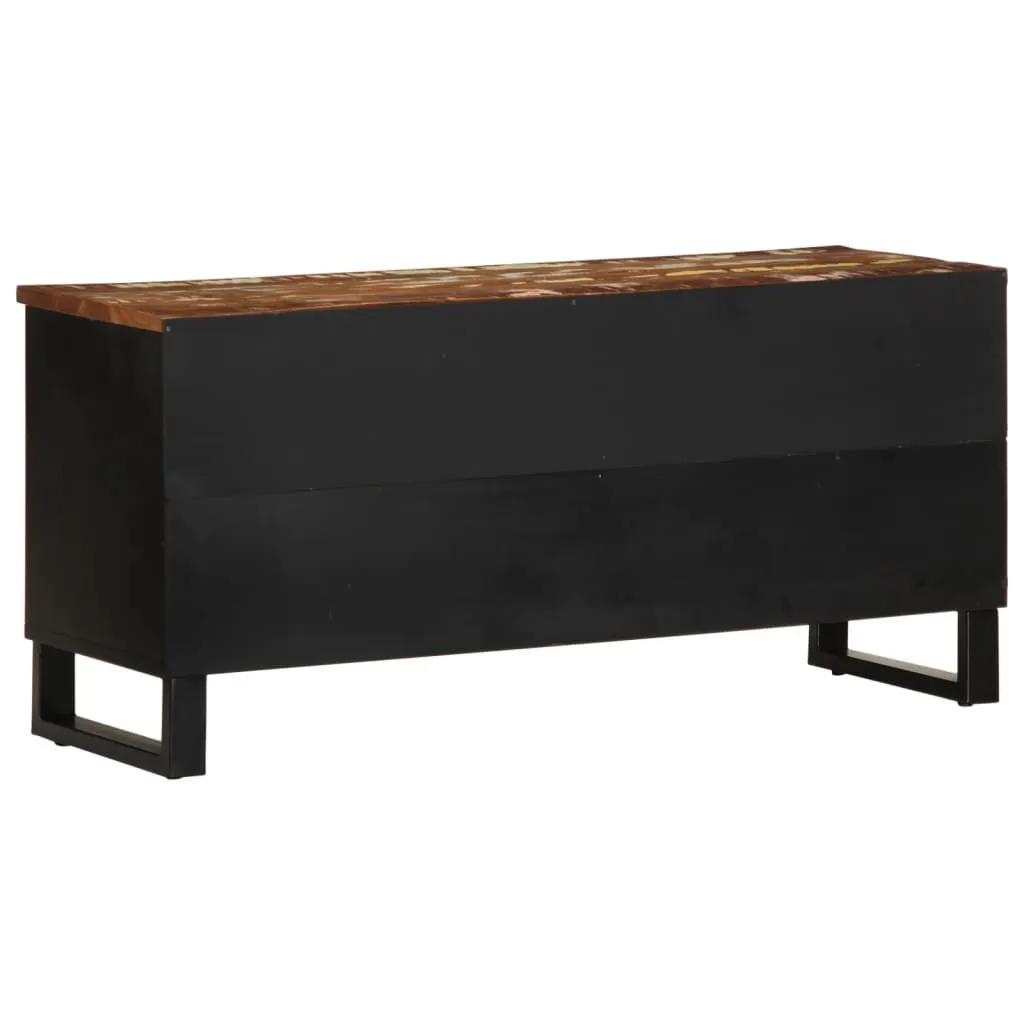 Mobile Porta TV 100cm Design Industriale Legno Recuperato e Ferro
