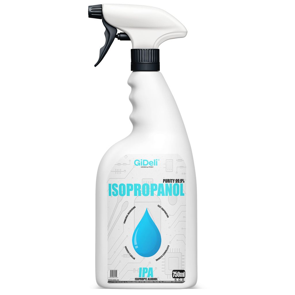 Isopropanol 750ml, 99,9% IPA reiniger, ontvetter voor Productafbeelding 