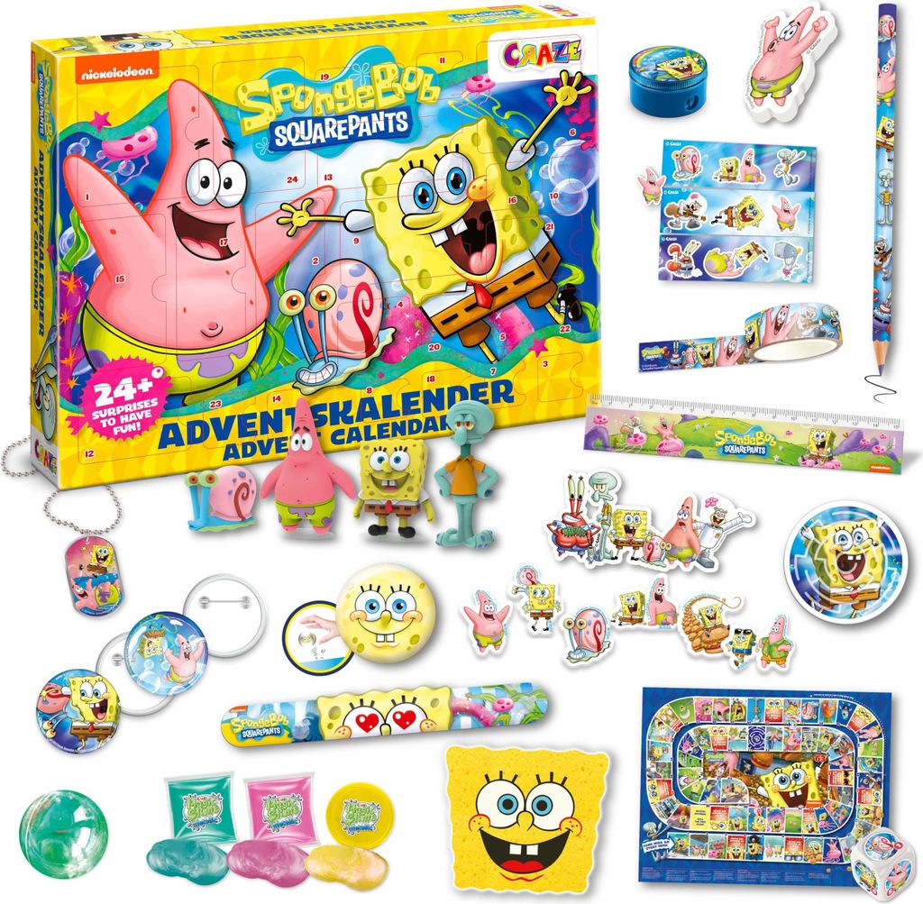 CRAZE SpongeBob Schwammkopf Adventskalender – Spielzeug für Produktbild 
