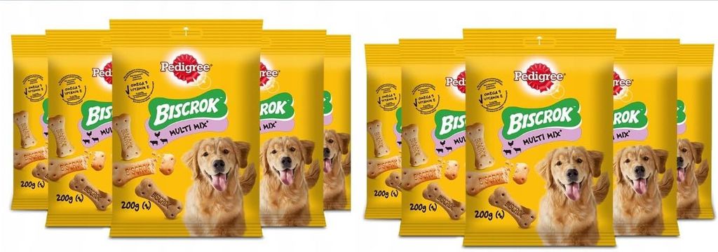 Pedigree Biscrok - würfelförmige Hundekekse 10 x 200g