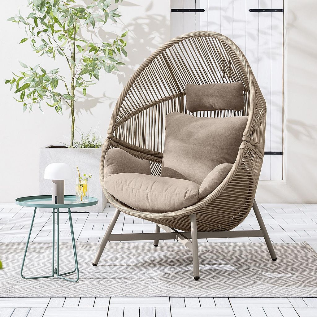 home24 Gartensessel - Eisen / Polyester Produktbild 