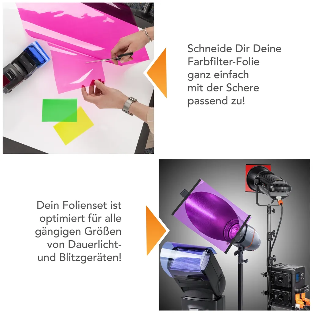 Filtres de correction de couleurs pour éclairage studio 30x30 cm - 12