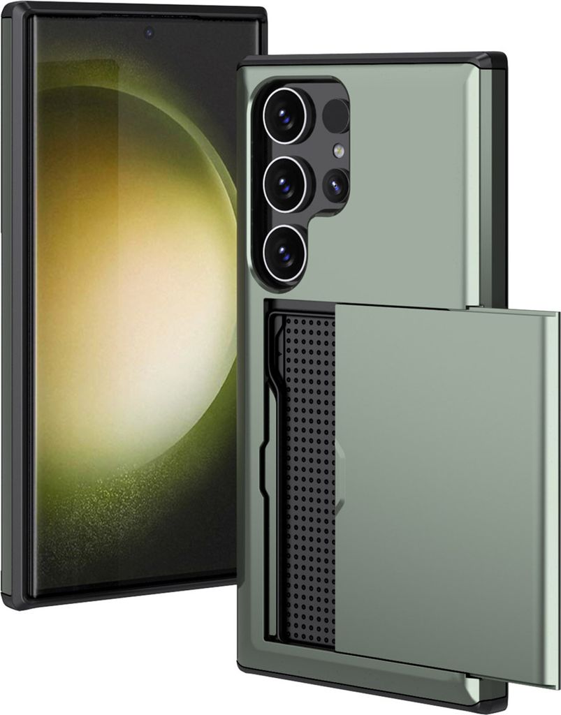 imoshion Backcover mit Kartenfach Samsung Galaxy S24 Ultra - Dunkelgrün