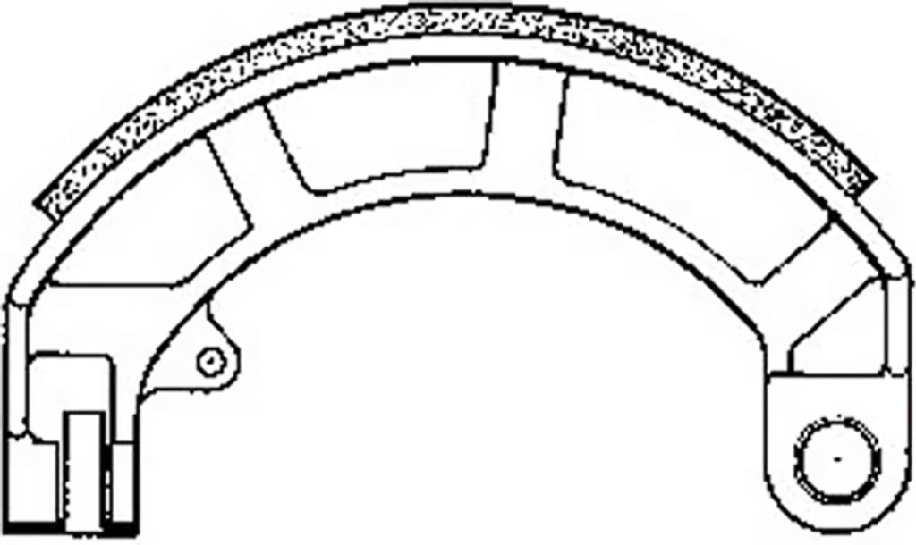 SPECIALBRAKESHOE Bremsbeläge D.150 x 24mm für PIAGGIO