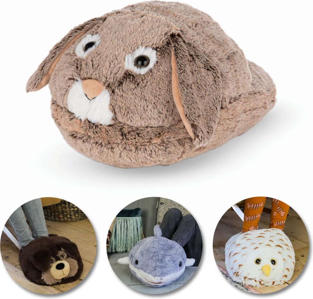Noxxiez Peluche Husky Géant - Coussin Douillet Chauffe-pieds 8718274252309