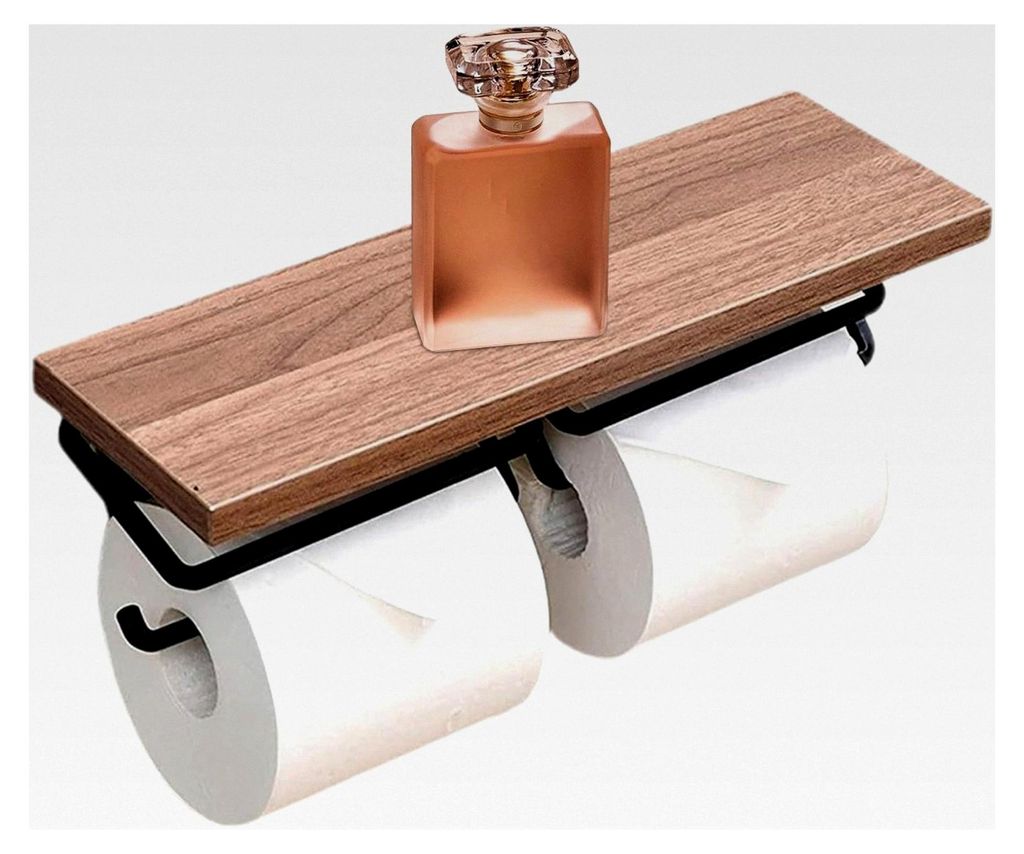 Toilettenpapier Aufbewahrung - Wandmontierter Holzhalter - Holz Organizer für WC-Papier, geeignet für Badezimmer, Waschraum, Dusche, Küche, Toil...