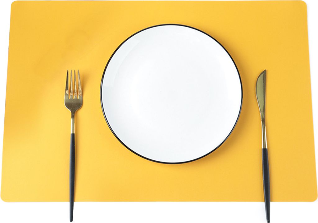 Tischsets aus Kunstleder, hitzebeständig, rutschfest, schmutzabweisend, wiederverwendbar, rechteckiges Design, Tischsets für Zuhause, Küche, Dek...