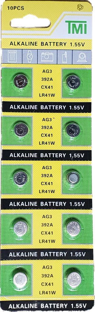 10x AG3  Knopfzelle  Uhrenbatterie  Alkaline  Camelion  0% HG