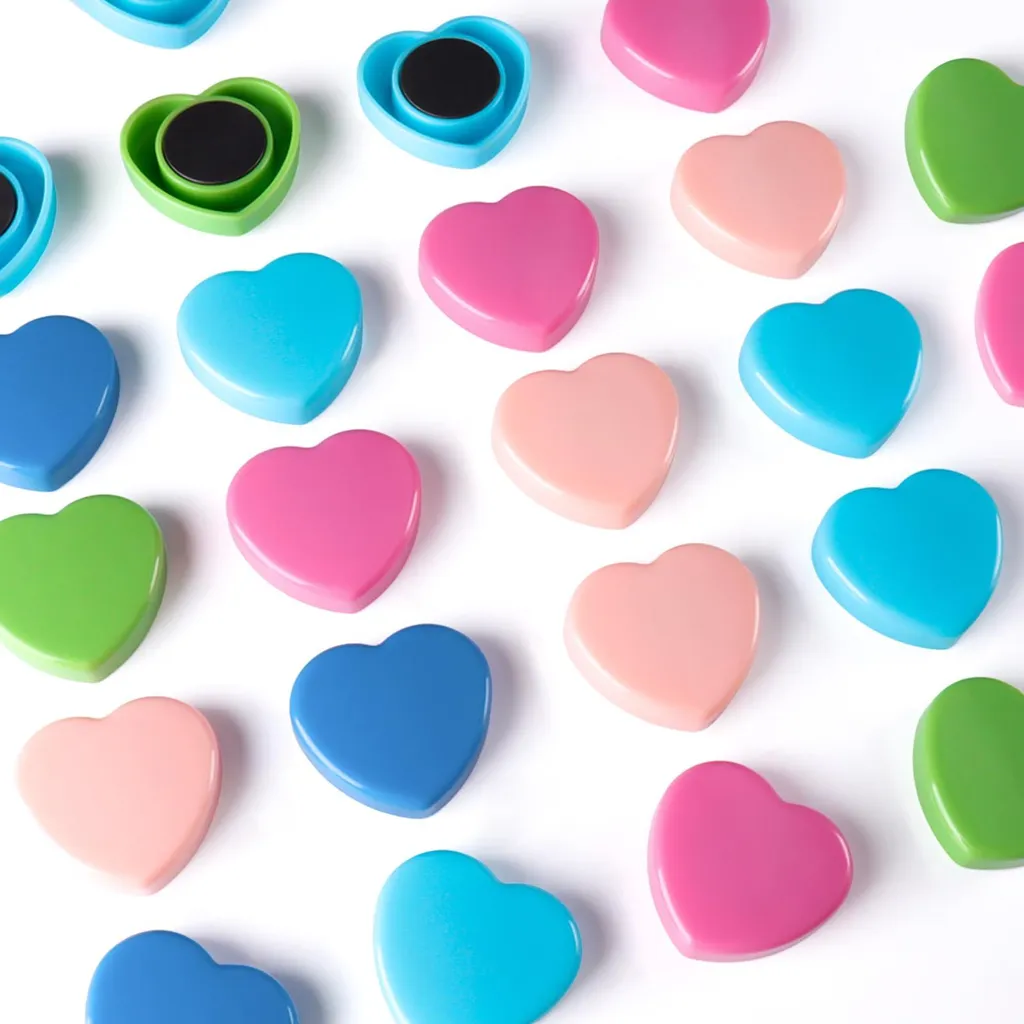 Petits Aimants Puissants en Forme de Cœur - Adhérence Forte pour Surface Métal