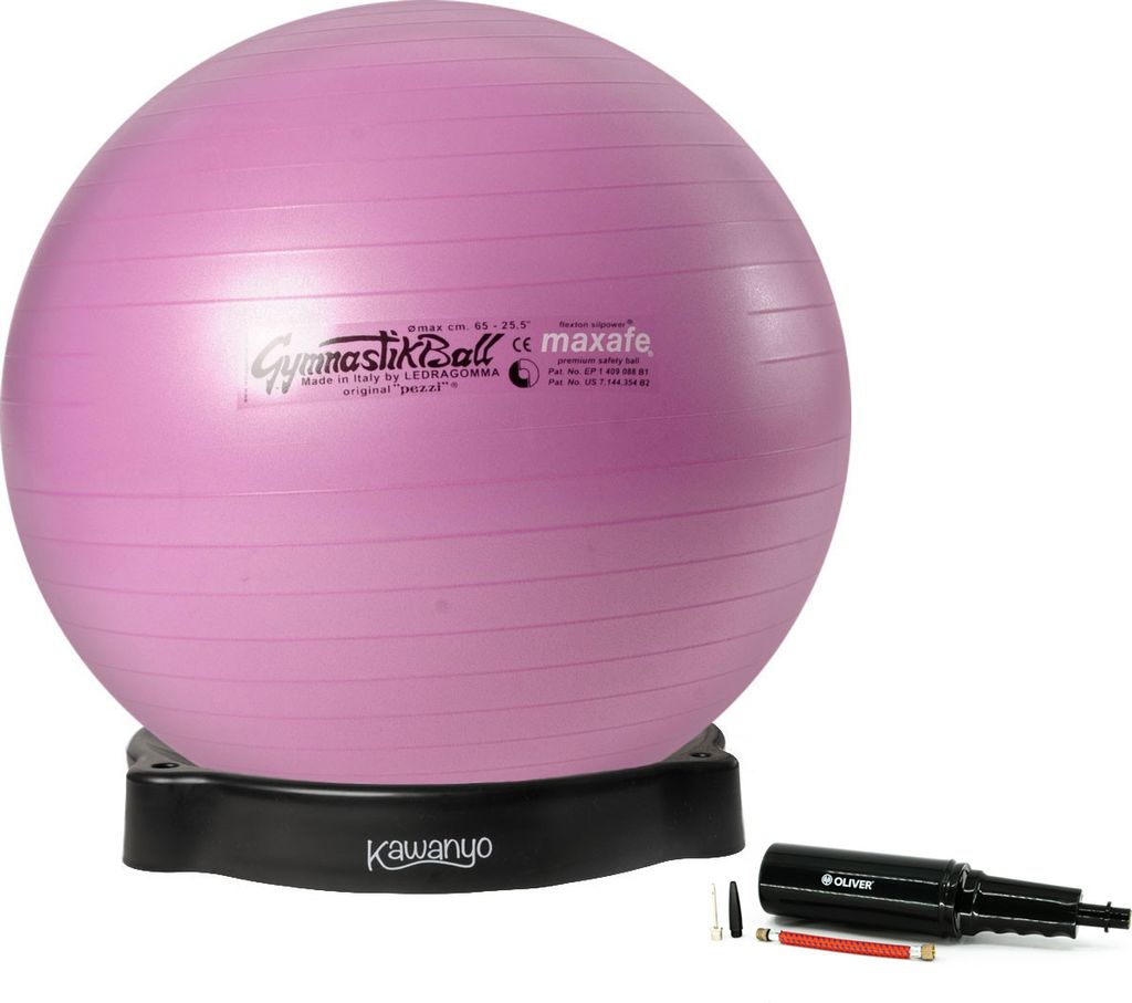 Original Pezzi Gymnastikball MAXAFE m. Ballschale u. Pumpe - violett