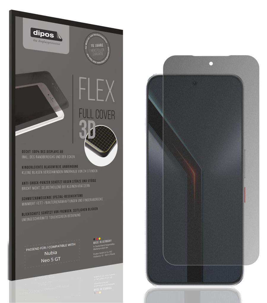 Full Cover Privacy Blickschutzfolie für Nubia Neo 5 GT Folie Anti-Shock