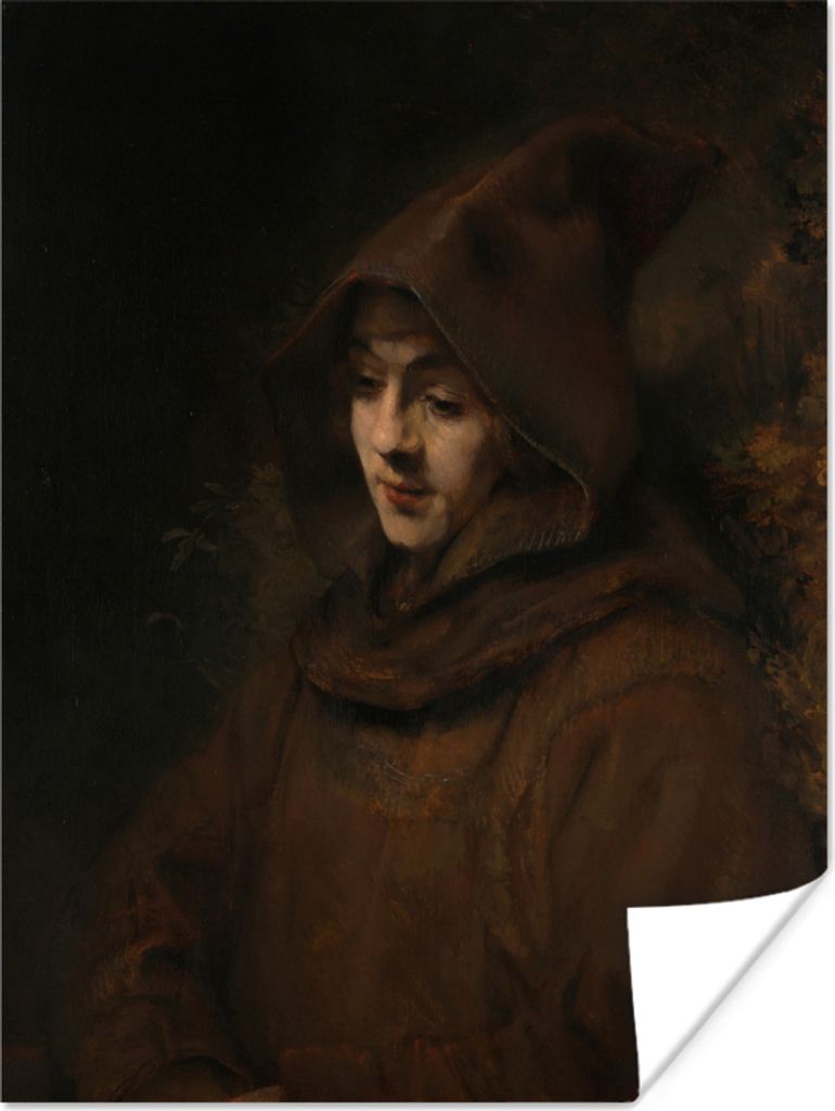 MuchoWow Poster Titus im Habit - Rembrandt van Rijn 120x160 cm - Wandbilder