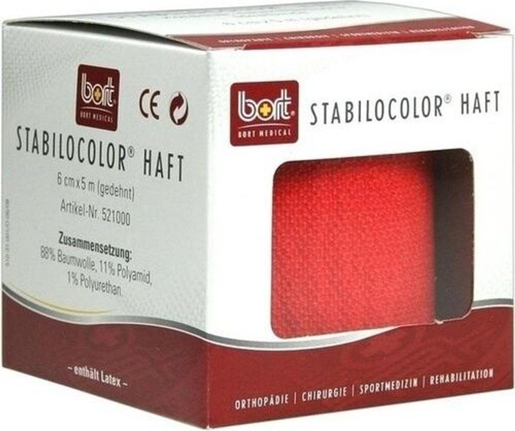 BORT StabiloColor haft Binde 6 cm rot