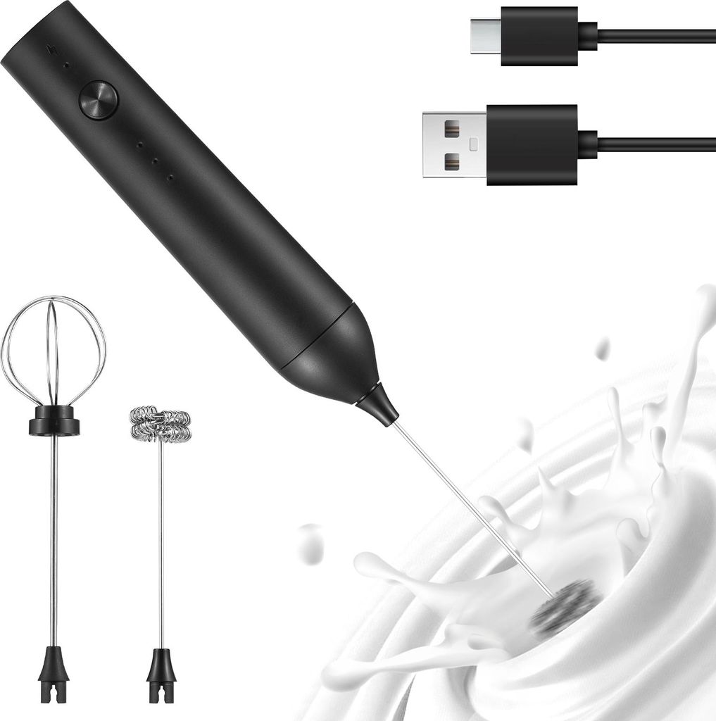 Mousseur à lait électrique rechargeable Mousseur à main à 3 Image du produit 