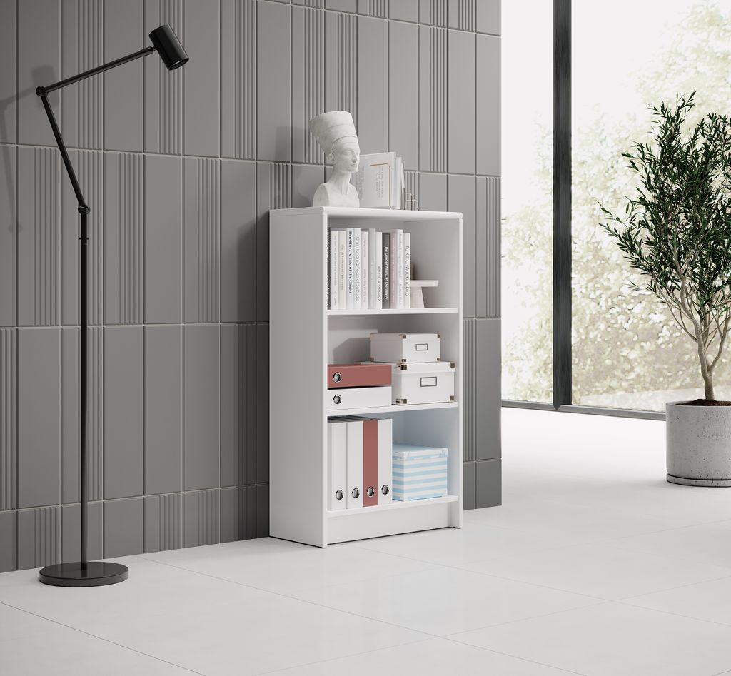 Regal Bücherregal Beistellregal Standregal Dekoregal Holzregal "Lissy II" Weiß