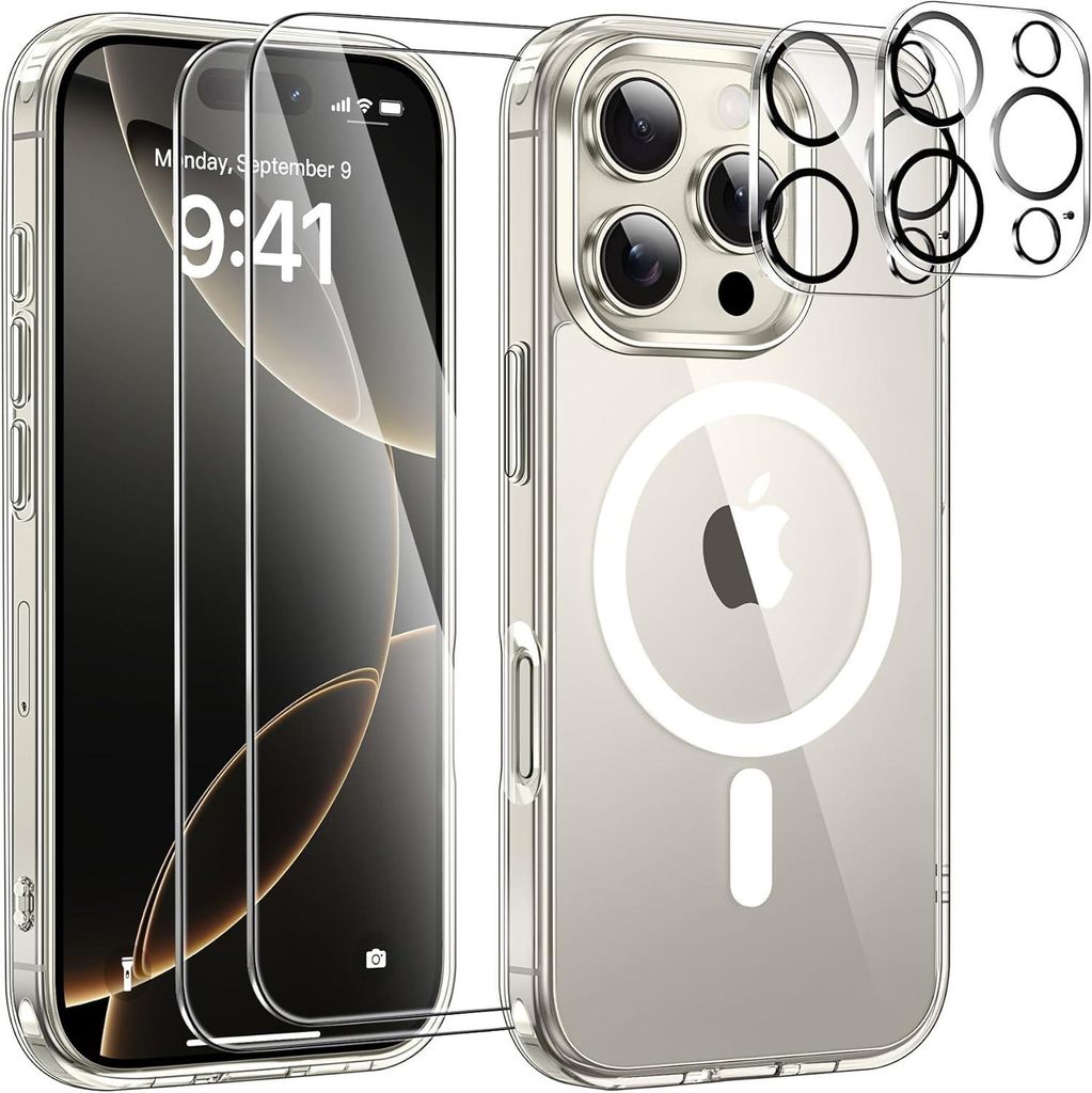 MagSafe Hülle für iPhone 16 Pro Max Schutzglas Panzerfolie Produktbild 