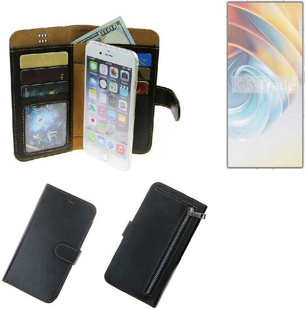 K-S-Trade Schutz Hülle kompatibel mit Nubia Z60 Ultra Leading Version Klapphülle Case Phone cover Slim Handytasche Handy Hülle schwarz aus