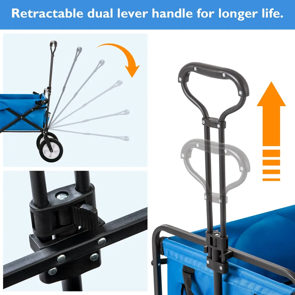 Chariot pliable robuste 100kg : transportez tout sans effort physique