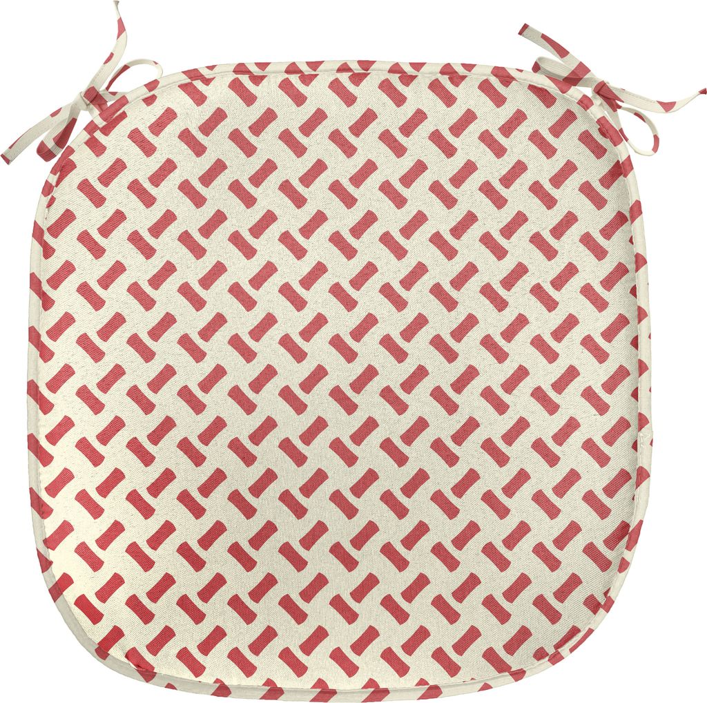 ABAKUHAUS Abstrakt Polster für Esszimmerstühle, Abgerundete Kleine Formen, Dekoratives wasserfestes Kissen mit Riemen für Küchensitze, 40 cm x ...