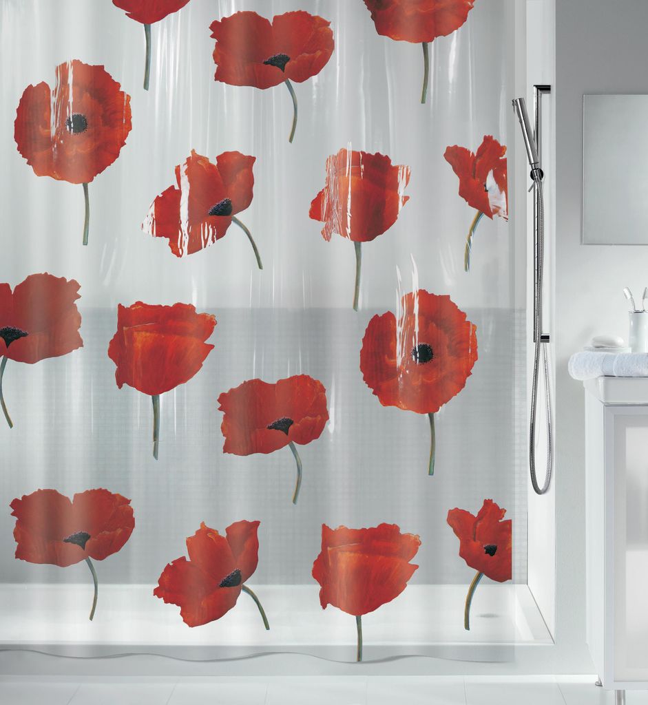 Spirella Duschvorhang "Poppy" aus PVC, 180 x 200 cm, Produktbild 