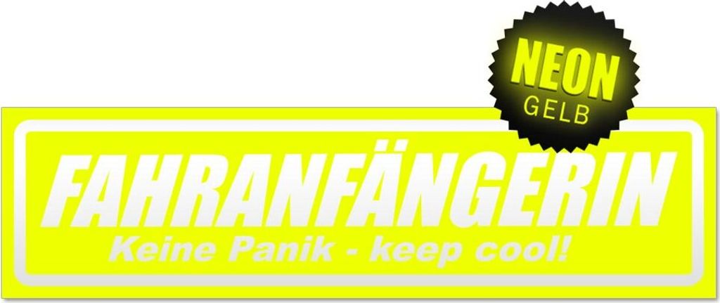 Fahranfängerin invertiert Magnetschild Schild magnetisch