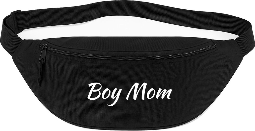 Huuraa Bauchtasche Boy Mom Schriftzug 2,5 Liter Black Polyester Crossbody Bag Geschenkidee
