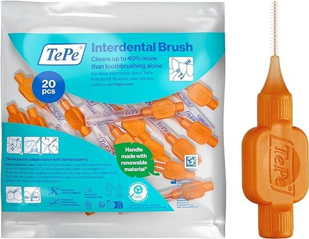 20-Pack TePe Interdentalbürsten Original Orange, ISO-Größe Produktbild 